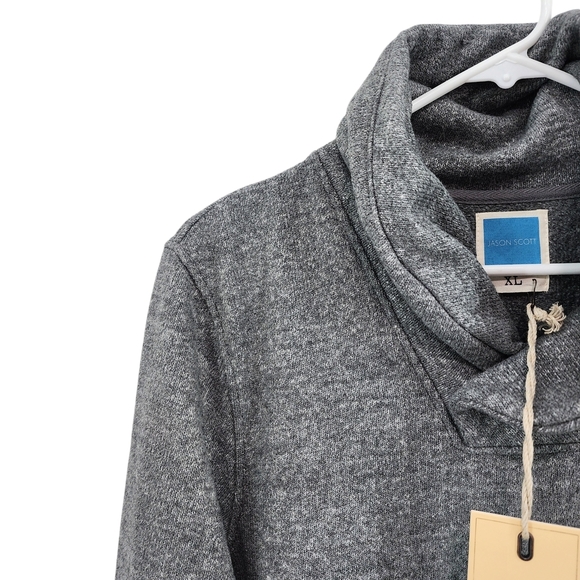 Jason Scott Men's Halas Shawl Collar Gray Sweater Sz XL - Picture 2 of 8